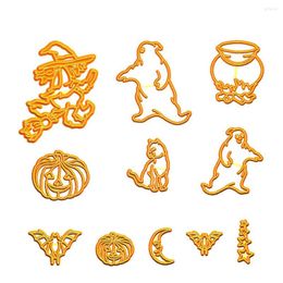 Baking Moulds 11Pcs Halloween Cookie Moulds Plastic Fondant Cake Chocolate Tools Children Household Kitchen Decoations