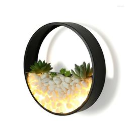 Wall Lamp Modern Simple Creative Nordic Bedside LED Multi-flesh Plants Shell Living Room Background Bedroom Round