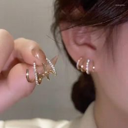 Stud Earrings 2023 Women's Anti Allergy 925 Silver Needle Fashion Four Claw Accessory Jewellery