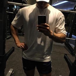 Men's T Shirts Men Short Sleeve T-shirt 2023 T-Shirts Cotton Mens Tees Tops Fitness Bodybuilding Brand Clothing Harajuku Y