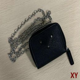 Fashion Women silver chain nylon wallet Standard Soft cowhide Women billfold Zero purse Small Card bag clutch PR2136334Z