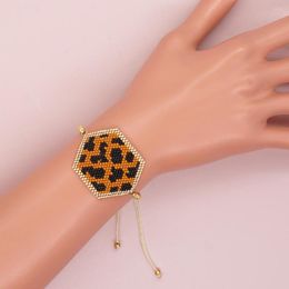 Charm Bracelets Go2boho 2023 Arrived Leopard Pattern Handmade Woven Miyuki Beads Jewellery For Women