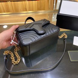 Designer handbag square fat chain lady large capacity shoulder bag high quality stitched messenger276F