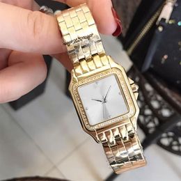 Top Fashion Women Swiss Quartz Sapphire Watch Luxury Diamond Watches Elegant Woman Wristwatches Rose Gold Stainless Lady Wristwatc258W