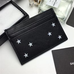 Nice 2020 Designer Woman Mini Wallet Card Holders Genuine Leather Goat Skin Classic Star Black Camouflage Wallet New Fashion257q