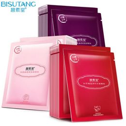 10pcs lot facial masks face skin care Moisturising hydrating Chrysanthemum peeling beauty 230R