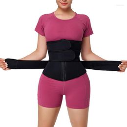 Women's Shapers Women Neoprene Sauna Zipper Waist Training Corset Tunic Belt Loss Weight Compression Trimmer Workout Sports Shapewear Belts