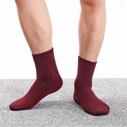 Men's Socks 5Pairs/Lot Men Colourful Winter Cotton High Quality Thicken Warm Towel For Male Eur40-44