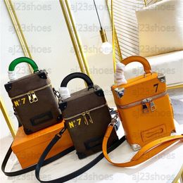 M59666 Men designer Bag 7 Saffron yellow cowhide leather crossbody N°7 unique everyday bag N7 Vertical Box Trunk Mens Luxurys desi209f