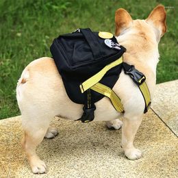 Dog Collars Pug Harness And Leash Set For Chihuahua Backpack With Bichon Frise School Bag LC0149