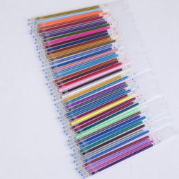 12Colors/Set Ballpoint Gel Pen Highlight Refill Rod Colour Ink Full Shinning Painting School Student Drawing