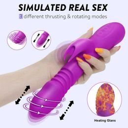 Beauty Items Heating Automatic Thrusting Dildo Rabbit Vibrator Clit Stimulator sexy Machine Women Erotic Toys Vagina Massager Rechargeable