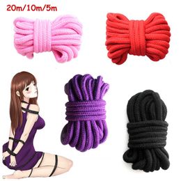 20 m/10 m/5 m Soft Cotton Rope For Female Couple Sex Product Slaves BDSM Bondage Adult Games Binding Role-Playing Toys