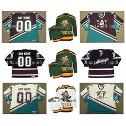 qqq8 Custom VINTAGE MIGHTY Jerseys Personalization Ice Hockey Jersey Stitched Any Name Number Size S-XXXXL