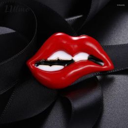 Brooches Red Lip Enamel Jewellery Women Men Party Banquet Daily Alloy Pins Hat Bag Dress Accessories Collar Ornaments Gifts