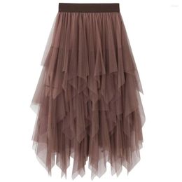 Stage Wear Irregular Hem Ballroom Dance Skirt Modern Dancing Practice National Competetion Dress