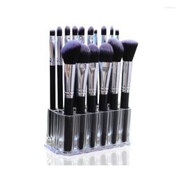 Storage Boxes FANSHU 26 Holes Acrylic Makeup Organiser For Cosmetic Pen Box Stand Brush Holder Eyebrow Pencil Girl/Lady