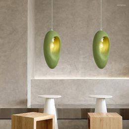 Pendant Lamps Restaurant Designer Green Handmade Polystyrene Wabi Sabi Style Korean Nordic Modern Indoor Kitchen Island