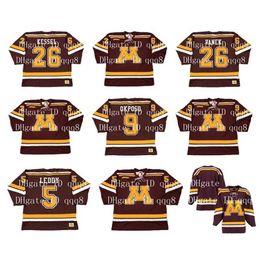 q888 Vintage Gophers Jersey 26 VANEK 26 PHIL KESSEL 9 KYLE OKPOSO 5 NICK LEDDY Custom Any Name Number Hockey Jerseys