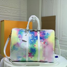 2021 fashionable men's travel bag high-quality leather top-quality women's large-capacity handbag size 50-29-23cm 21456297e