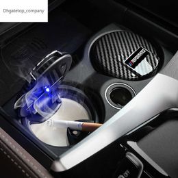 New New LED Ash Tray Vehicle Cigarette Ashtray for BMW X3 X4 X5 X6 3 5 Series Cenicero Cool Ciger Holder Car Interior Accessory