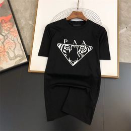 PRAMen's Design T-shirt Spring Summer Color Sleeve T-shirt Vacation Short Sleeve Casual Letter Print Large Top Size Range XS-XXXXL