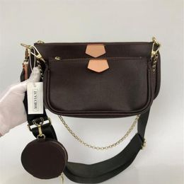 Favorite Multi Designer Luxury Handbag Purse Genuine Leather Green Belt Pink Belt Shoulder Crossbody Bag Ladies Purses 3 Pcs Eveni236v