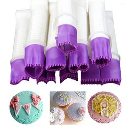 Baking Moulds 10pcs/set Toothed Tweezers Cake Flower Lace Clip Engraving Decor Cookies Pastry Cutter Tool Accessories
