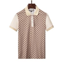 2023aa fashion designer casual men's polo t-shirt snake flower embroidery men's polo shirt high street fashion polo shirt men 3XL