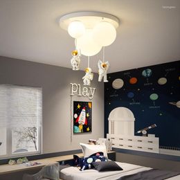 Ceiling Lights For Kids Bedroom Children's Room Decor Lamp Pendant Chandelier Suspension Astronaut Boys Girls