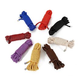 5m 10m Silk Restraints Handcuffs Sexy Binding Rope for Men Women Couples Bdsm Slave Body Bondage Shibari Flirting Erotic Product