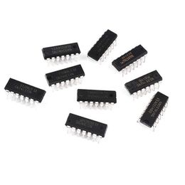 10PCS SN74LS00 DIP16 SN74LS01 02 03 04 05 06 07 08 09 10 11 14 In-line chip SDIP-14 straight plug IC electronics