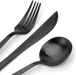 Dinnerware Sets 24PCS Stainless Steel Cutlery Set Elegant Mirror Polished Tableware For Wedding Thanksgiving Christmas B88