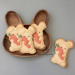 Baking Moulds 1Pc Easter Decor Cookie Carrot Eggs Shaped DIY Biscuit Mold Sugar Craft Cake Kitchen Tool