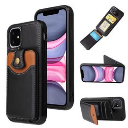 Luxury cases Leather Cards Case for iPhone 14 13 12 Mini 11 Pro X XS Max XR SE 7 8 6 6s Plus Wallet Card Holder Phone Cover Bags