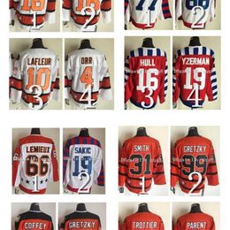 q888 All Star Vintage Hockey Jersey Campbell Steve Yzerman Mark Messier Wayne Gretzky Coffey Bobby Orr Mike Bossy Lemieux GUY LAFLEUR