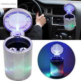 New Ashtray for car with LED Light Cigarette car ashtray Container Air Outlet Cigarette Holder Storage Cup Universal Car ashtray