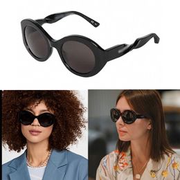 Sunglasses for women fashion brand 0208 protective eyewear personality mirror leg Round frame men designer sunglasses