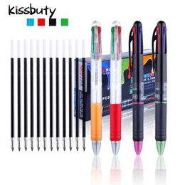 4/100PCS/Set Ballpoint Pen Multicolored 0.7mm Gel Black/Red/Green/Blue Ink Refill Rod School Office Writing Stationary