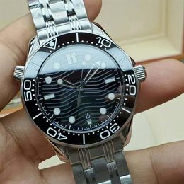 men's Watch Ceramics Circle mouth Luxury Rubber Professional Water Resistant Blue Dial Sapphire Automatic Watches284T