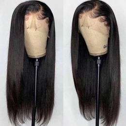 Hot Lace Wigs Svipwig Natural Straight Synthetic Front Smooth Black Frontal Wig for Women Heat Resistant Glueless Daily 221216