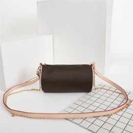 Designer Luxury Handbags PursesMini Vintage Old Flower Cylinder Bag Women Brand Classic Style Genuine Leather Shoulder Bags210V