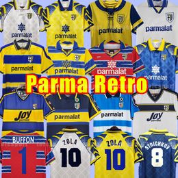 Parma Calcio Retro palma soccer jerseys vintage football shirt kits STOICHKOV buffon veron 01 02 03 93 95 97 98 99 00 2001 2002 1998 1999 1995 1997 1993 1998 1994