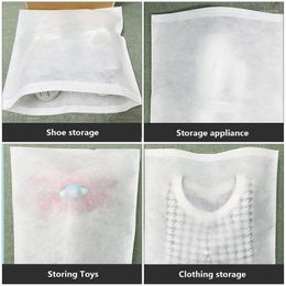 Storage Bags 50pcs Shoe Dust Covers Non-Woven Fabric Dustproof Drawstring Bag Travel Pouch Drying Shoes Organiser