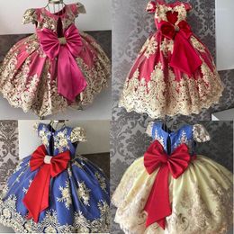 Girl Dresses Red Christmas Birthday Party Dress Flower Girls For Wedding Gown Formal Kids Teen Clothes 8 10 Years