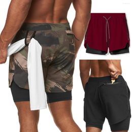 Men's Shorts Camouflage Running Men 2 In 1 Sports Jogging Fitness Training Quick Dry Mens Gyms Sport Gym Short Pants