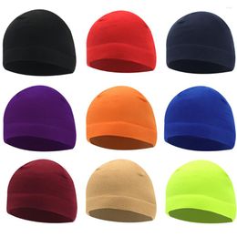 Cycling Caps Soft Fleece Cap Winter Warm Women Beanie Ladies Skull Men Military Tactical Hat Running Sports Outdoor Ski