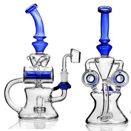 Thick Bowl Piece for Glass Bong Slides Funnel Bowls Pipes 5mm Bongs Smoking Colour Blue Heady Wholesaler Oil Rigs Pieces 14mm 18mm