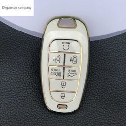 5/7 Buttons TPU Car Key Cover for Hyundai Santa Fe Tucson 2022 NEXO NX4 Atos Solaris Prime 2021 Auto Shell Fob ioniq Case Keych