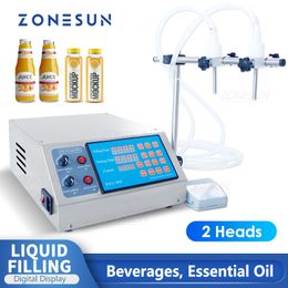 ZONESUN Liquid Filling Machine Diaphragm Pump Bottle Tube Vial Perfume Mineral Water Juice Oil Electric Digital ZS-YTDP2